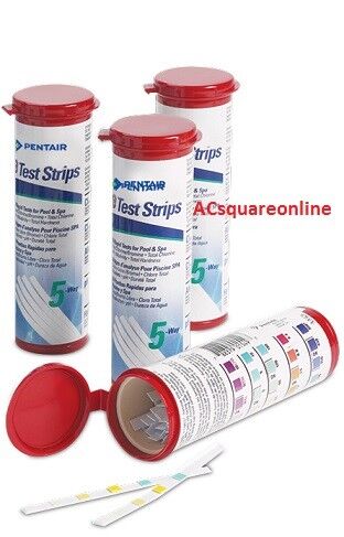 Pentair Test Strips 5 way Cl/Br, TCl,pH, TA, TH Pentair Test Strips 5 way Cl/Br, TCl,pH, TA, TH
